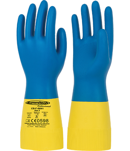 Rubber Flocklined Gloves - Summitech CB-F-06N1