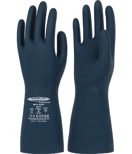 Summitech NP-F-07N1 Chloroprene Flocklined Gloves - Sarung Tangan Tahan Bahan Kimia