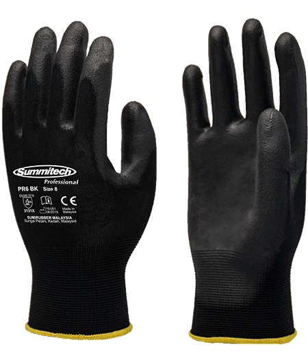 Polyester Gloves - Summitech PR6 BK